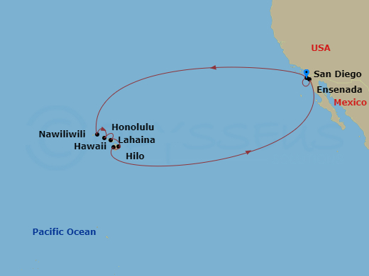 Itinerary map