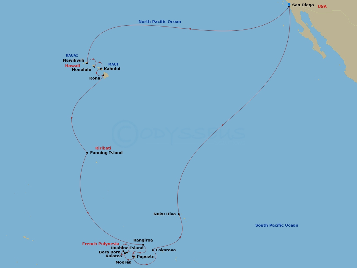 Itinerary map