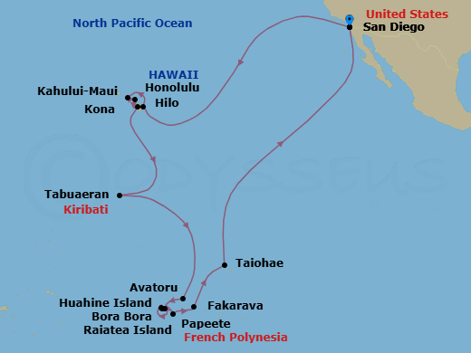 Itinerary map