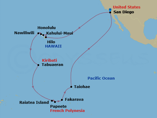 Itinerary map