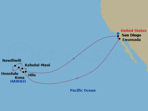 Itinerary map