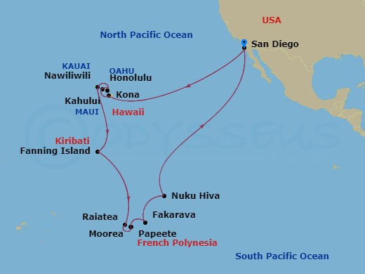 Itinerary map