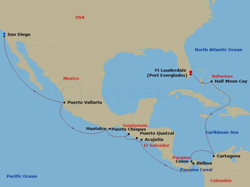 Itinerary map