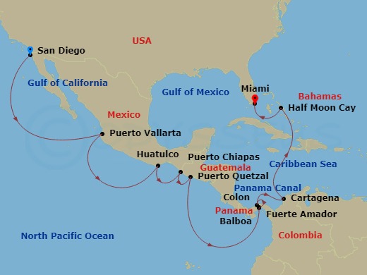 Itinerary map