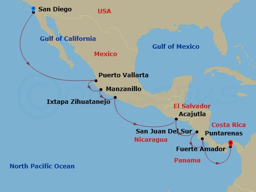 Itinerary map