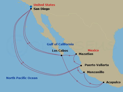 Itinerary map