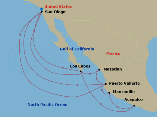 Itinerary map