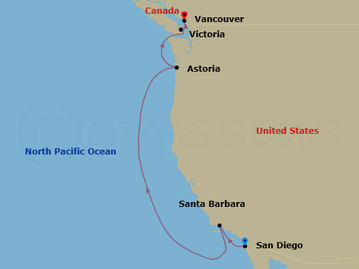 Itinerary map