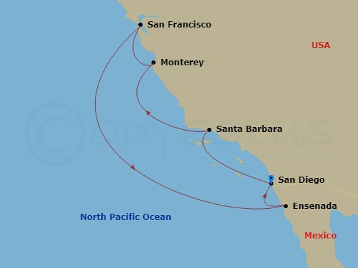 Itinerary map