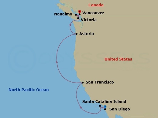Itinerary map