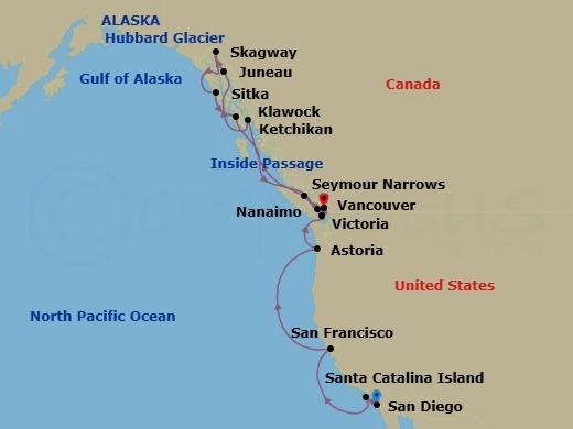 Itinerary map
