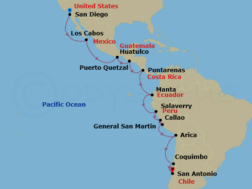 Itinerary map