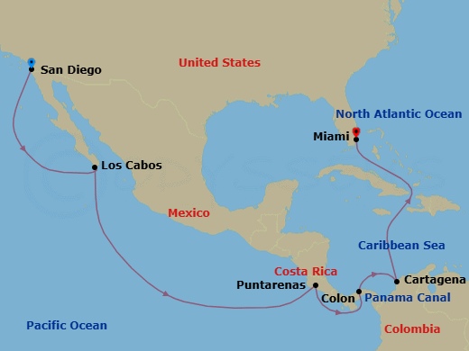 Itinerary map