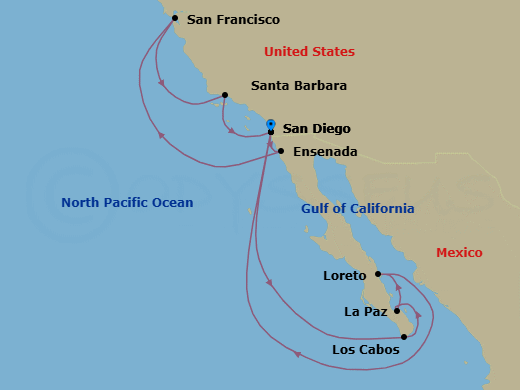Itinerary map
