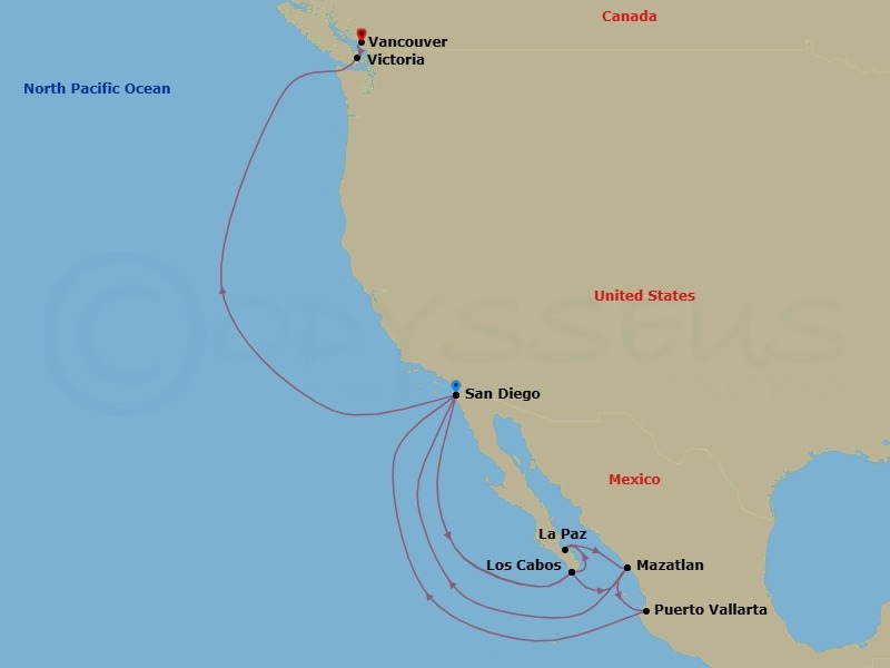 Itinerary map