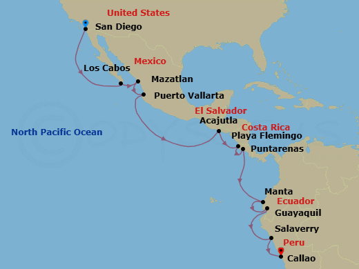 Itinerary map