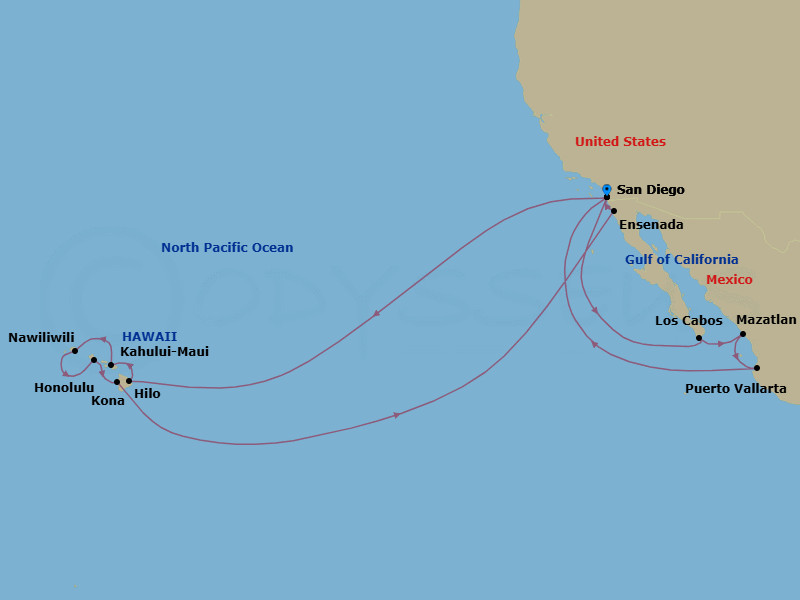 Itinerary map