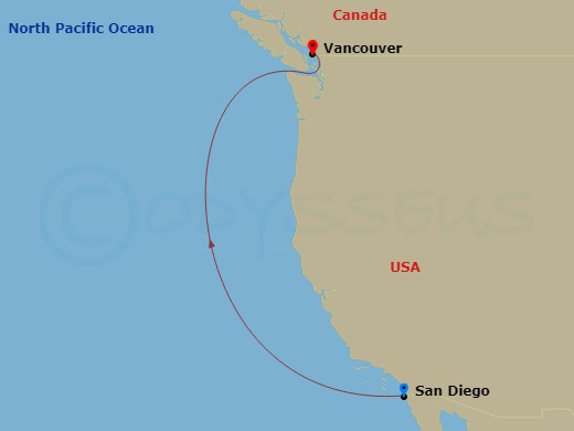 Itinerary map