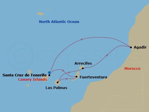 Itinerary map