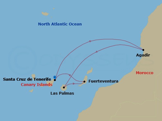 Itinerary map