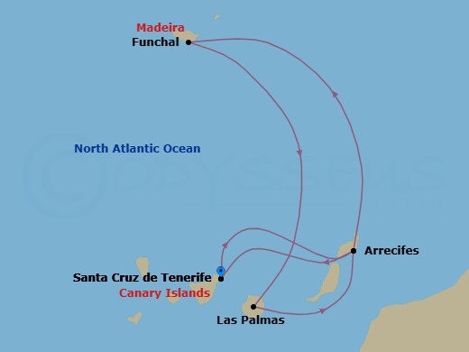 Itinerary map