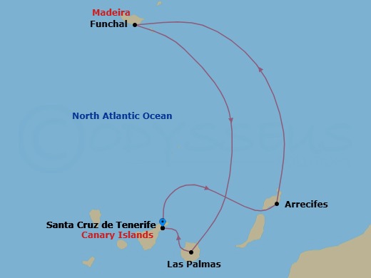 Itinerary map