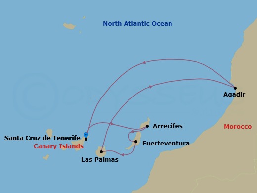 Itinerary map