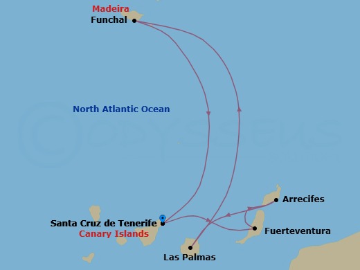 Itinerary map
