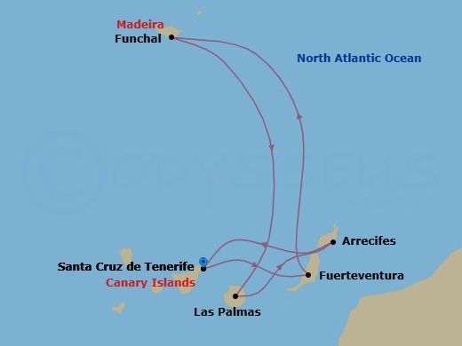 Itinerary map