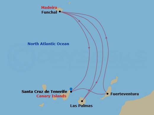 Itinerary map