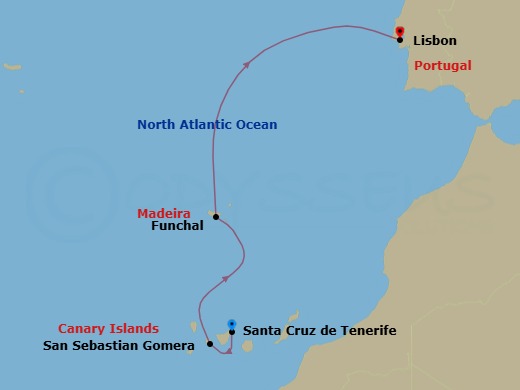 Itinerary map