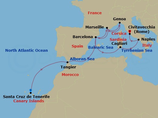 Itinerary map