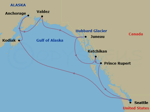 Itinerary map