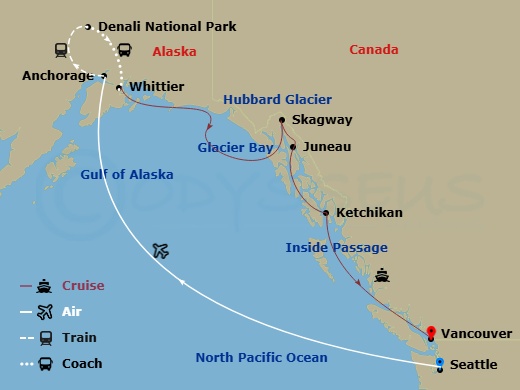Itinerary map