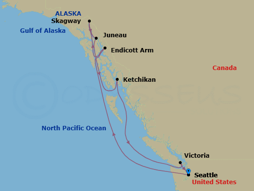 Itinerary map