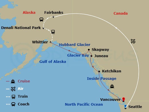 Itinerary map