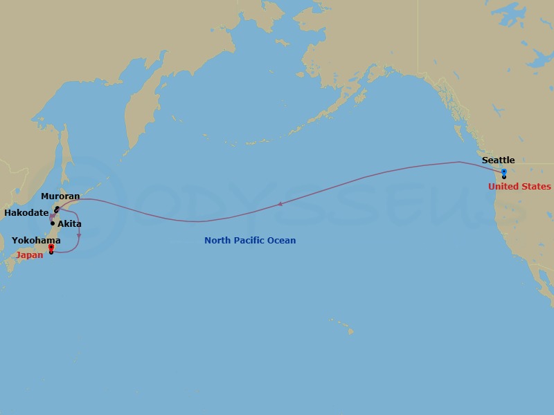 Itinerary map