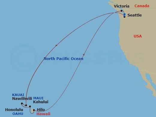 Itinerary map