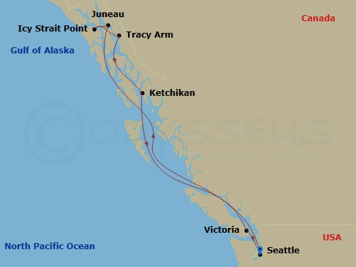 Itinerary map