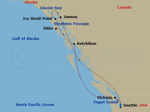 Itinerary map
