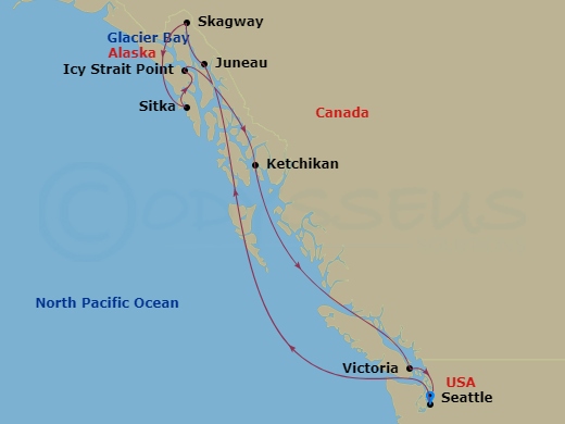 Itinerary map