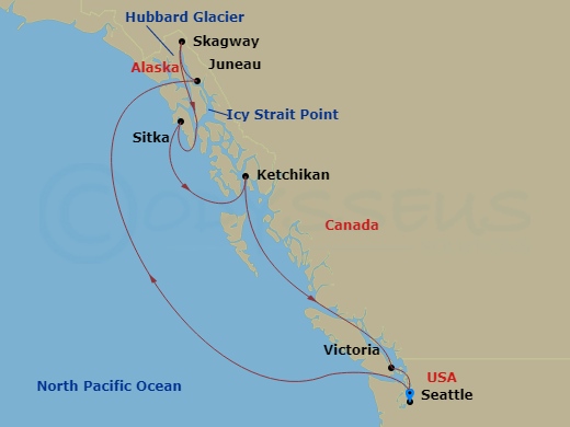 Itinerary map