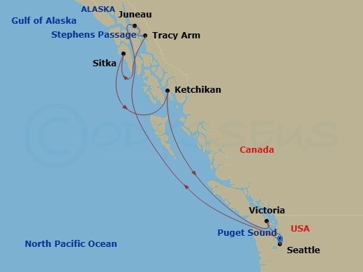 Itinerary map