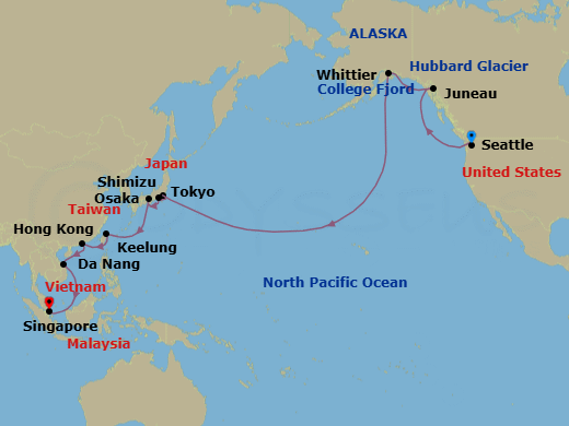 Itinerary map