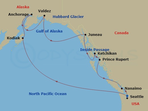 Itinerary map