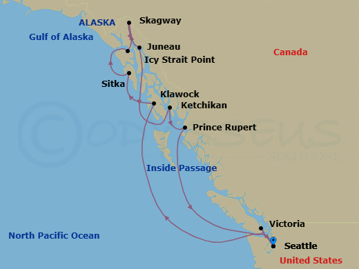 Itinerary map