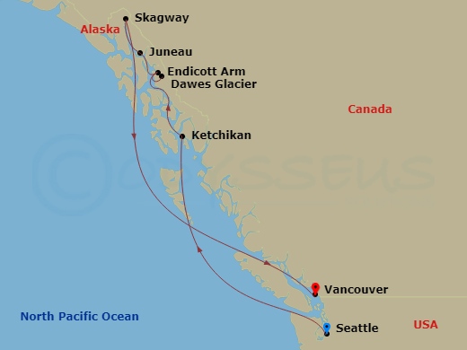Itinerary map