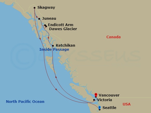 Itinerary map
