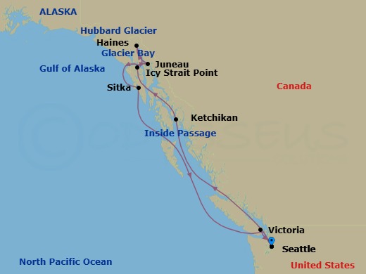 Itinerary map