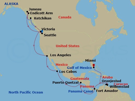 Itinerary map